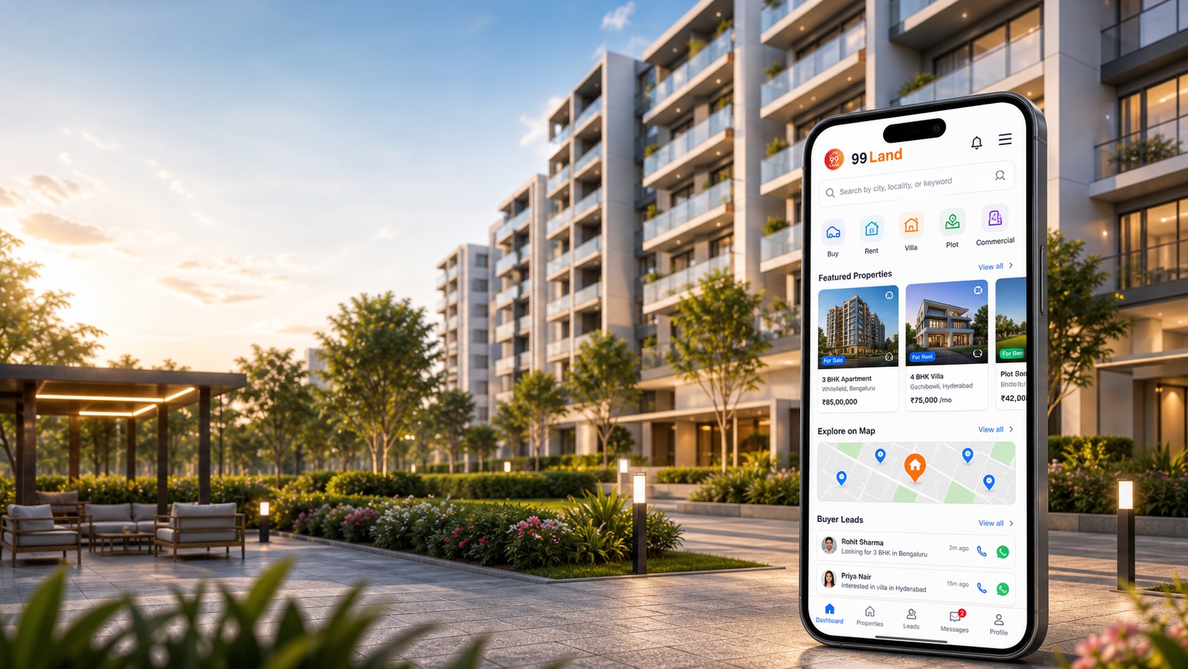 Promote land, villas, apartments, houses, and commercial listings.